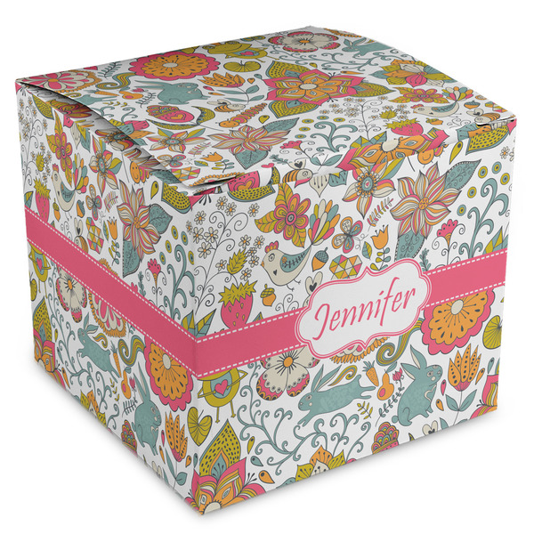 Custom Wild Garden Cube Favor Gift Boxes (Personalized)