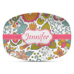 Wild Garden Plastic Platter - Microwave & Oven Safe Composite Polymer (Personalized)
