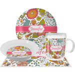 Wild Garden Dinner Set - Single 4 Pc Setting w/ Name or Text