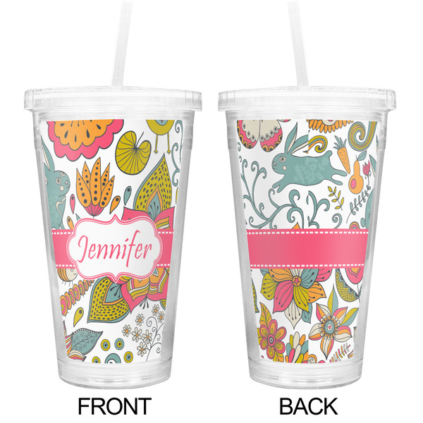 Wild Garden Double Wall Tumbler with Straw - Approval