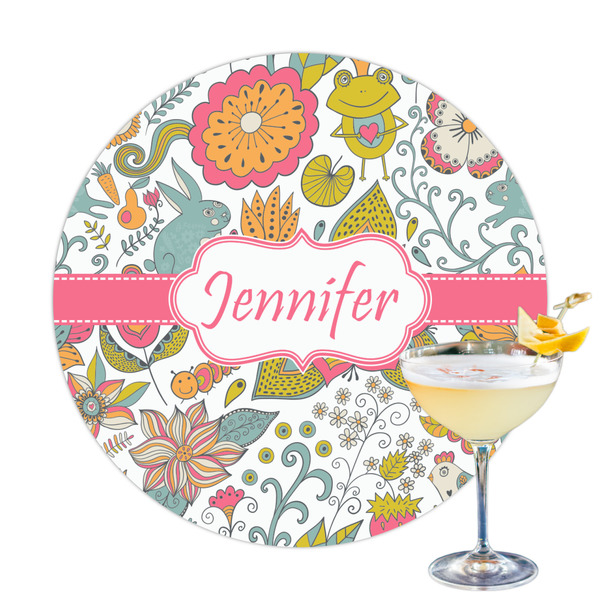 Custom Wild Garden Printed Drink Topper - 3.25" (Personalized)