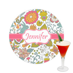 Wild Garden Printed Drink Topper -  2.5" (Personalized)