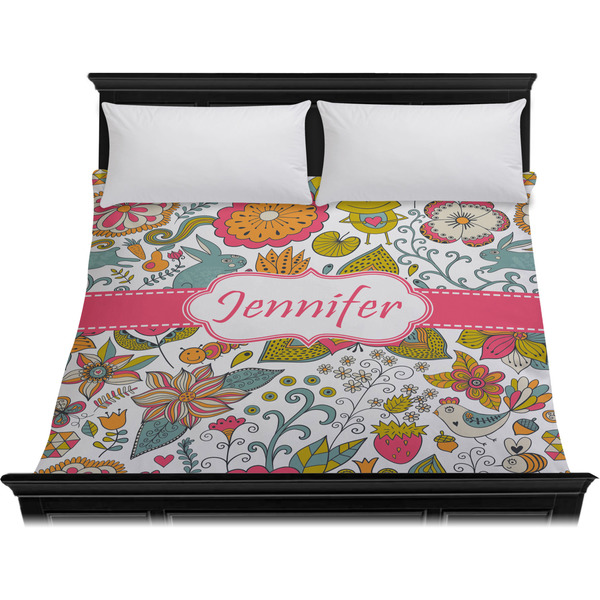 Wild Garden Duvet Cover - King - On Bed - No Prop