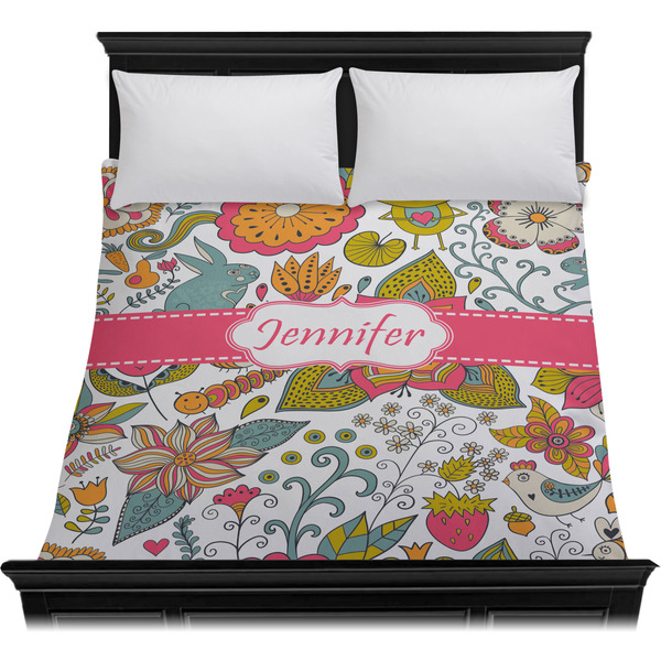 Wild Garden Duvet Cover - Queen - On Bed - No Prop