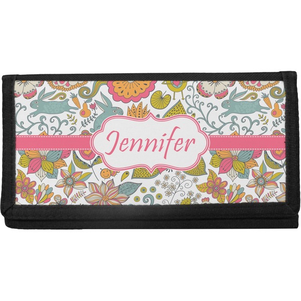 Custom Wild Garden Canvas Checkbook Cover (Personalized)