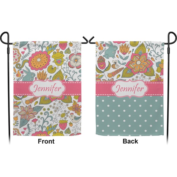 Wild Garden Garden Flag - Double Sided Front and Back