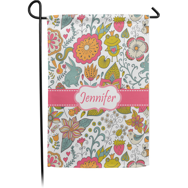 Custom Wild Garden Small Garden Flag - Single Sided w/ Name or Text