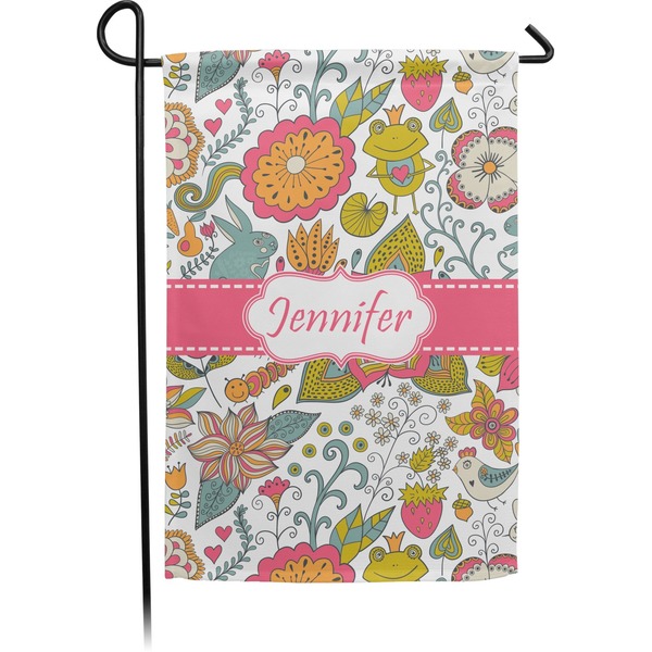 Custom Wild Garden Small Garden Flag - Double Sided w/ Name or Text
