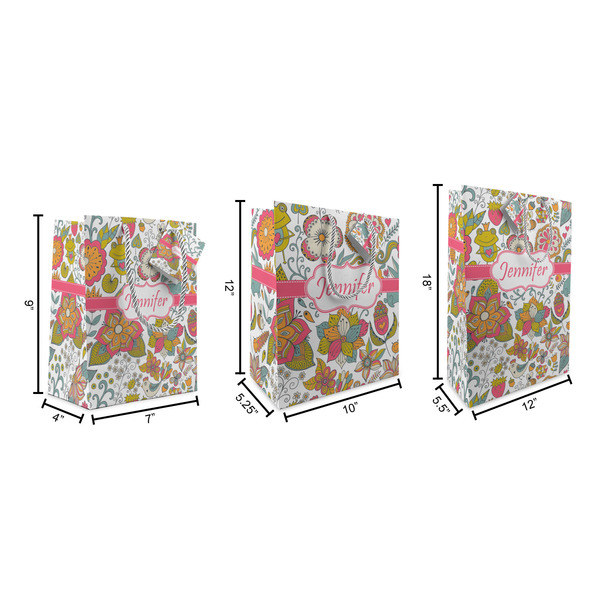 Wild Garden Gift Bags - All Sizes - Dimensions