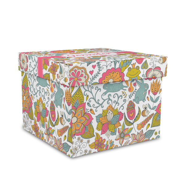 Custom Wild Garden Gift Box with Lid - Canvas Wrapped - Medium (Personalized)