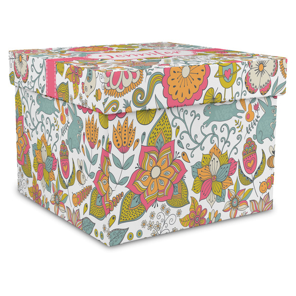 Custom Wild Garden Gift Box with Lid - Canvas Wrapped - XX-Large (Personalized)