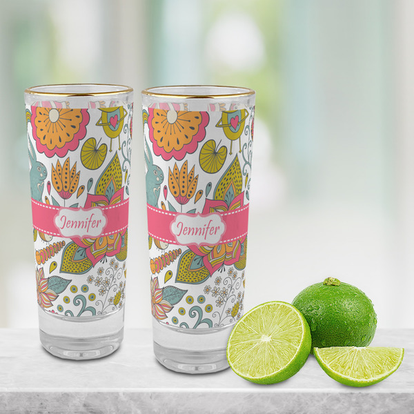 Wild Garden Glass Shot Glass - 2 oz - LIFESTYLE