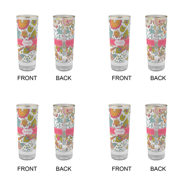 Wild Garden Glass Shot Glass - 2 oz - Set of 4 - APPROVAL