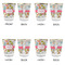 Wild Garden Glass Shot Glass - with gold rim - Set of 4 - APPROVAL