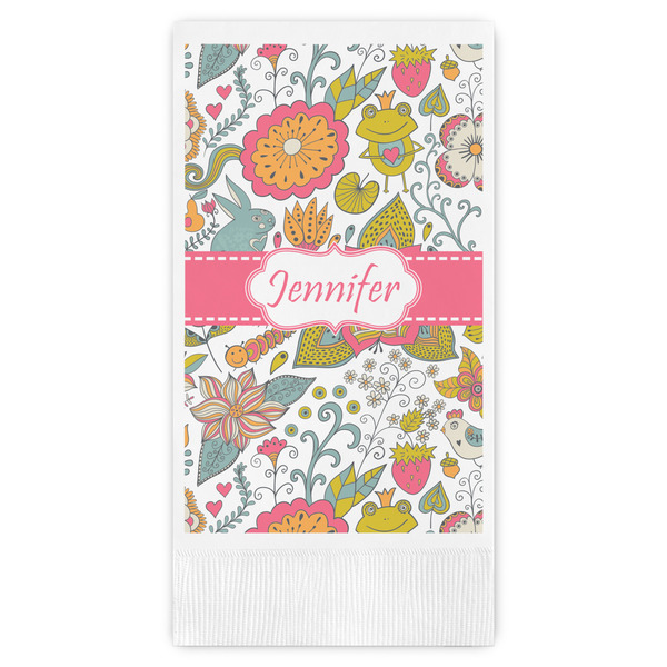 Custom Wild Garden Guest Napkins - Full Color - Embossed Edge (Personalized)