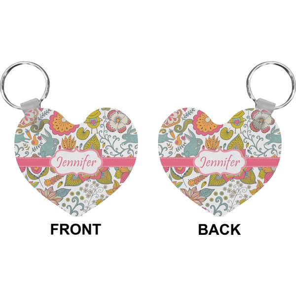 Wild Garden Heart Keychain (Front + Back)