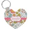 Wild Garden Heart Plastic Keychain w/ Name or Text