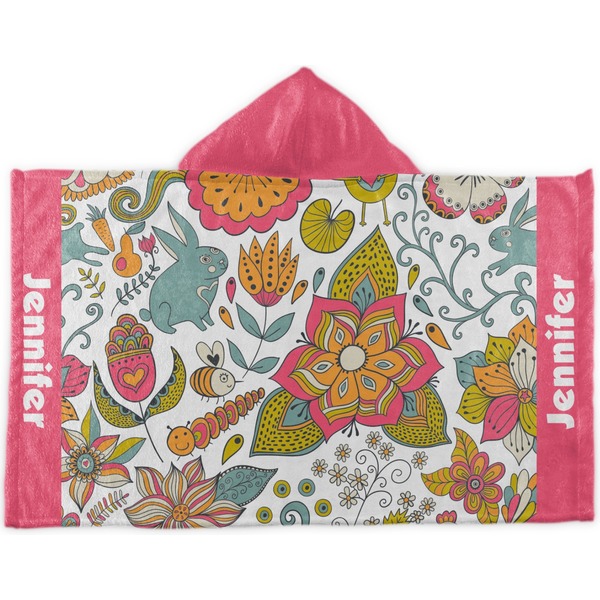 Custom Wild Garden Kids Hooded Towel (Personalized)