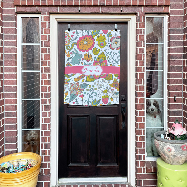 Wild Garden House Flags - Double Sided - (Over the door) LIFESTYLE