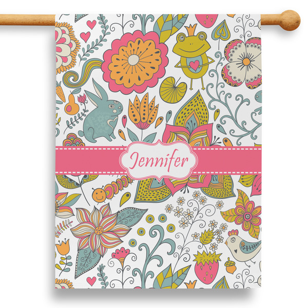 Custom Wild Garden 28" House Flag - Double Sided (Personalized)