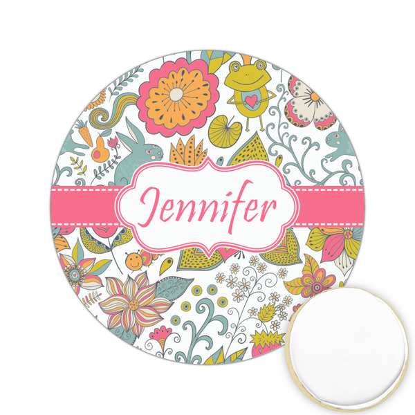 Custom Wild Garden Printed Cookie Topper - 2.15" (Personalized)