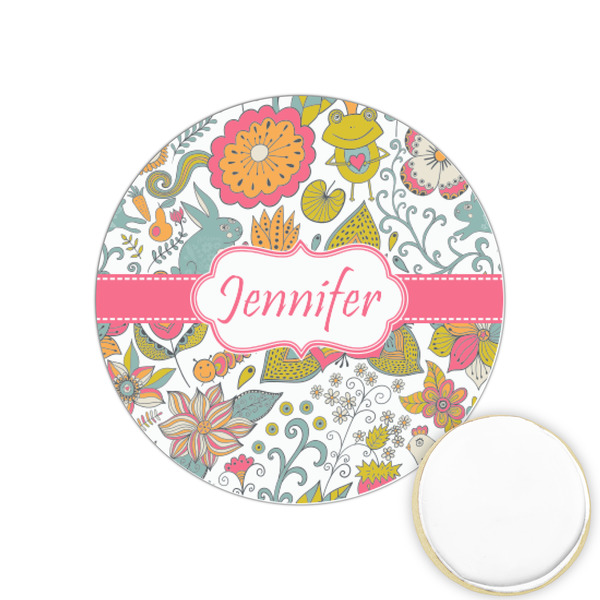 Custom Wild Garden Printed Cookie Topper - 1.25" (Personalized)