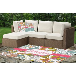 Wild Garden Indoor / Outdoor Rug - Custom Size w/ Name or Text
