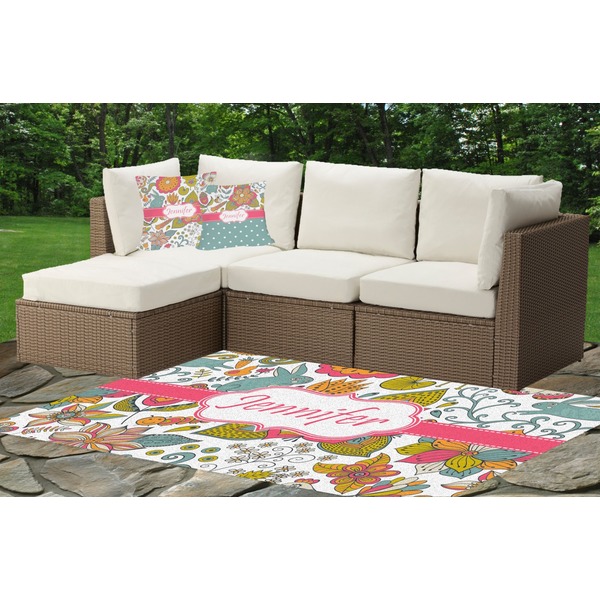 Wild Garden Outdoor Mat & Cushions