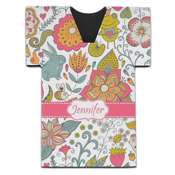 Wild Garden Jersey Bottle Cooler - Set of 4 - FRONT (flat)