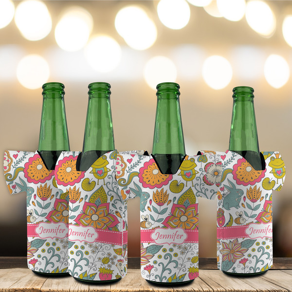 Wild Garden Jersey Bottle Cooler - Set of 4 - LIFESTYLE