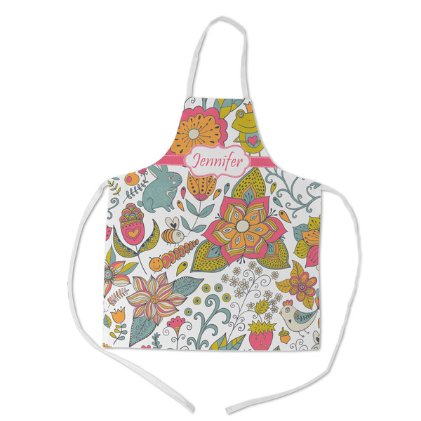 Custom Wild Garden Kid's Apron w/ Name or Text