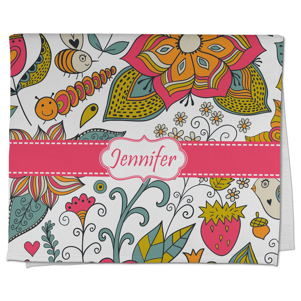 Custom Wild Garden Kitchen Towel - Poly Cotton w/ Name or Text