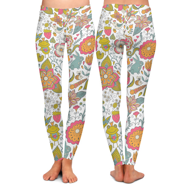Wild Garden Ladies Leggings - Front and Back