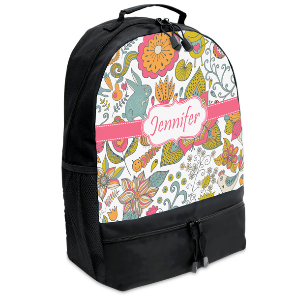 Custom Wild Garden Backpacks - Black (Personalized)