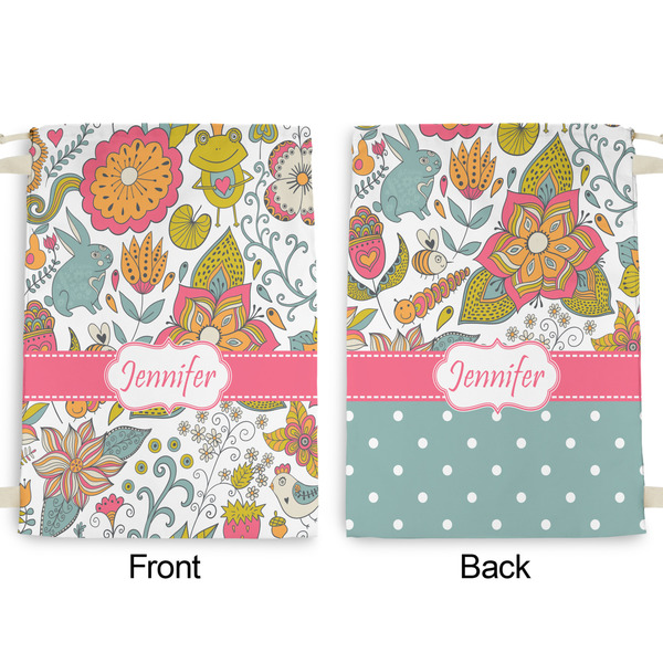 Wild Garden Large Laundry Bag - Front & Back View