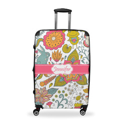 Wild Garden Suitcase - 28" Large - Checked w/ Name or Text