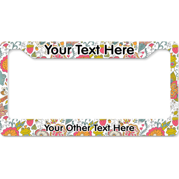 Wild Garden License Plate Frame Wide
