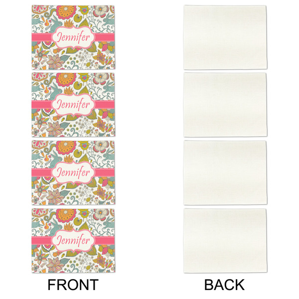 Wild Garden Linen Placemat - APPROVAL Set of 4 (single sided)