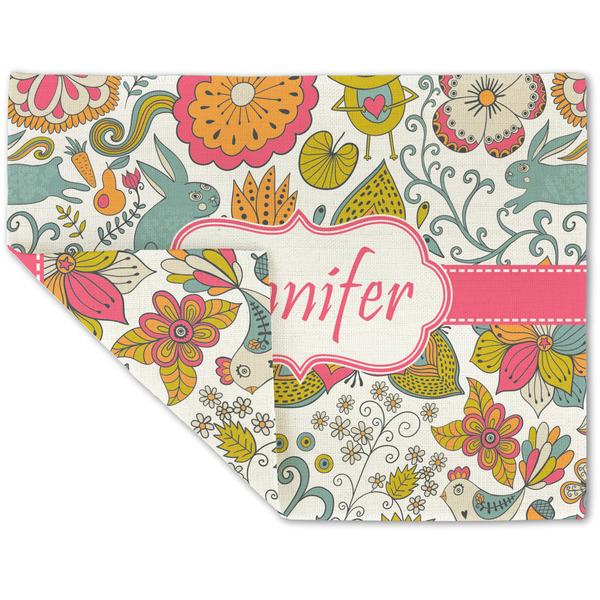 Wild Garden Linen Placemat - Folded Corner (double side)