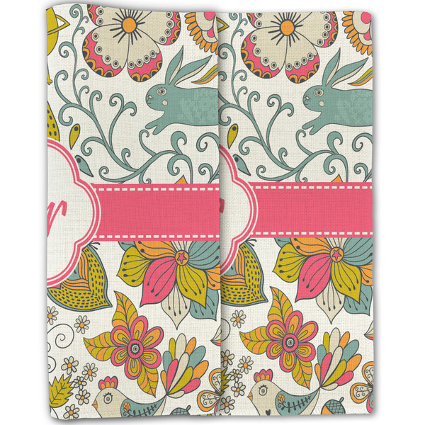 Wild Garden Linen Placemat - Folded Half (double sided)