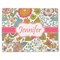 Wild Garden Single-Sided Linen Placemat - Single w/ Name or Text