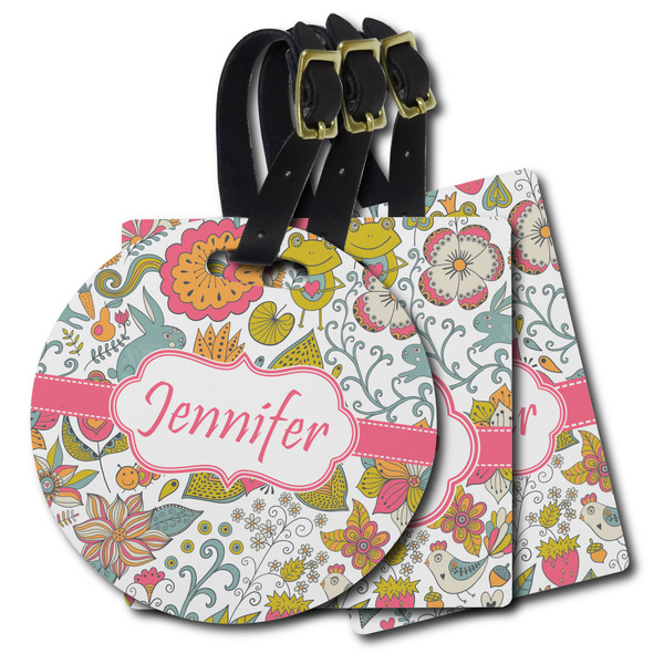 Custom Wild Garden Plastic Luggage Tag (Personalized)