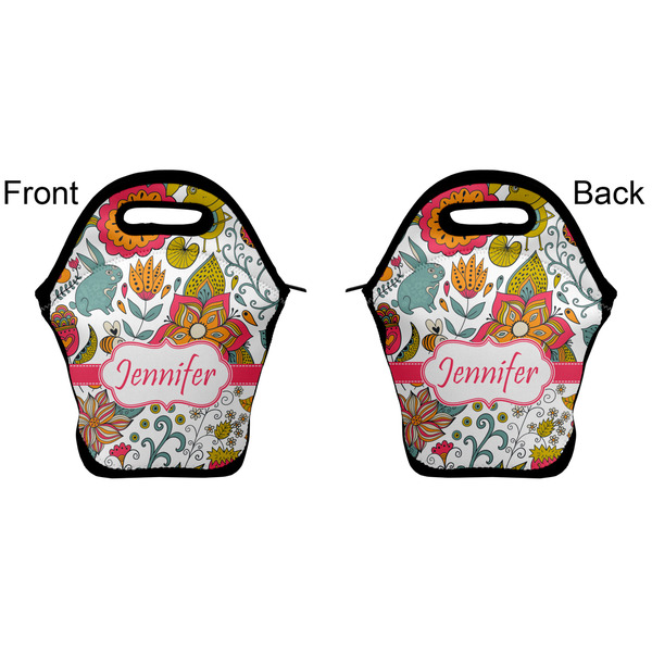 Wild Garden Lunch Bag - Front and Back