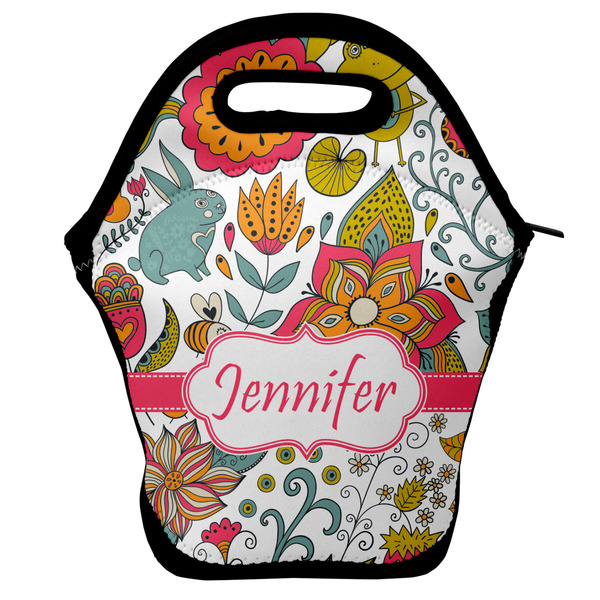 Custom Wild Garden Lunch Bag w/ Name or Text