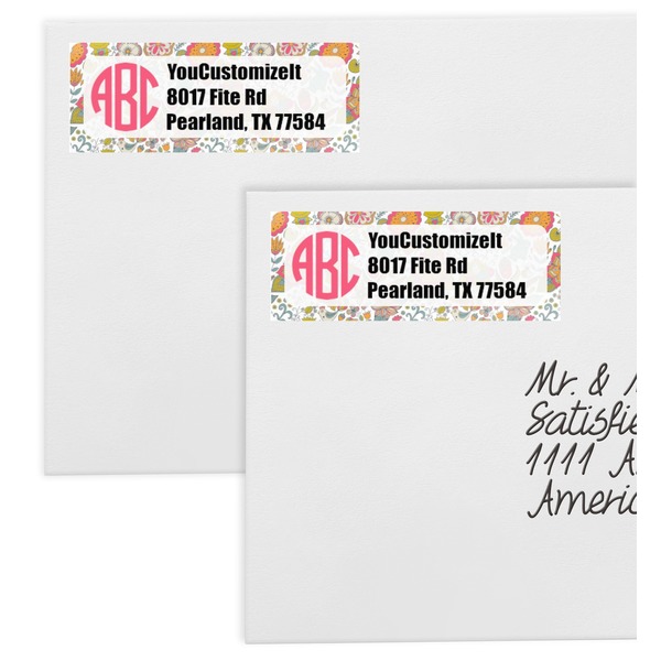 Wild Garden Mailing Labels - Double Stack Close Up