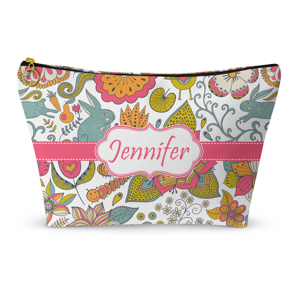 Custom Wild Garden Makeup Bag - Large - 12.5"x7" (Personalized)