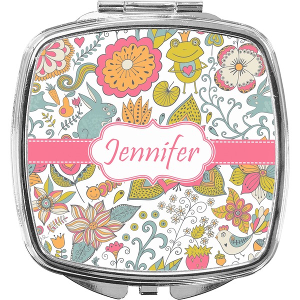 Custom Wild Garden Compact Makeup Mirror (Personalized)