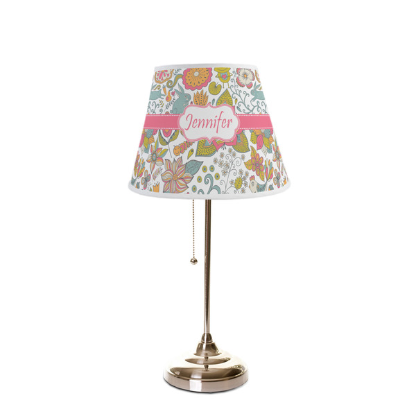 Wild Garden Poly Film Empire Lampshade - On Stand