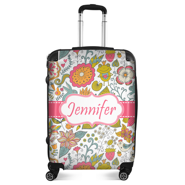 Custom Wild Garden Suitcase - 24" Medium - Checked (Personalized)