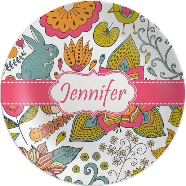 Custom Wild Garden Melamine Salad Plate - 8" (Personalized)
